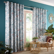 Load image into Gallery viewer, Flutur Aqua Eyelet Curtains by Studio G
