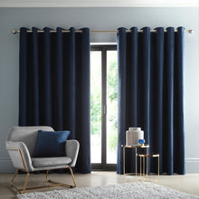 Load image into Gallery viewer, Arezzo Midnight Eyelet Curtains by Studio G
