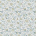 Morris & Co Jasmine Ecru Woad Blue Floral Wallcovering
