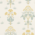 Morris & Co Meadow Sweet Gold/Slate Floral Wallcovering