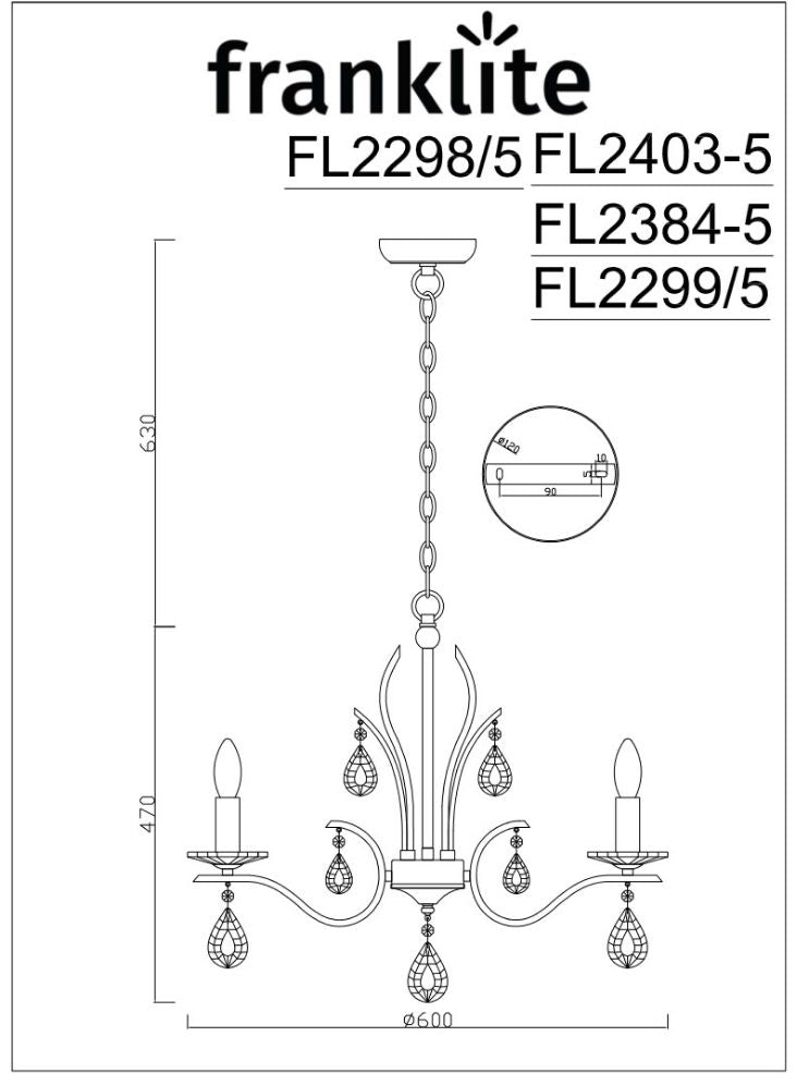 Willow 5 Light Chandelier