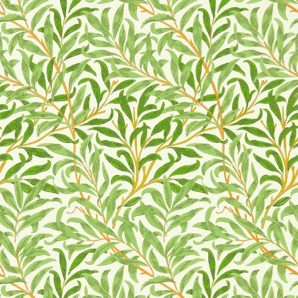 Morris & Co Willow Bough Leaf Green Botanical Wallcovering