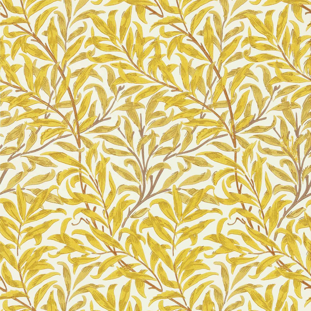 Morris & Co Willow Bough Summer Yellow Botanical Wallcovering