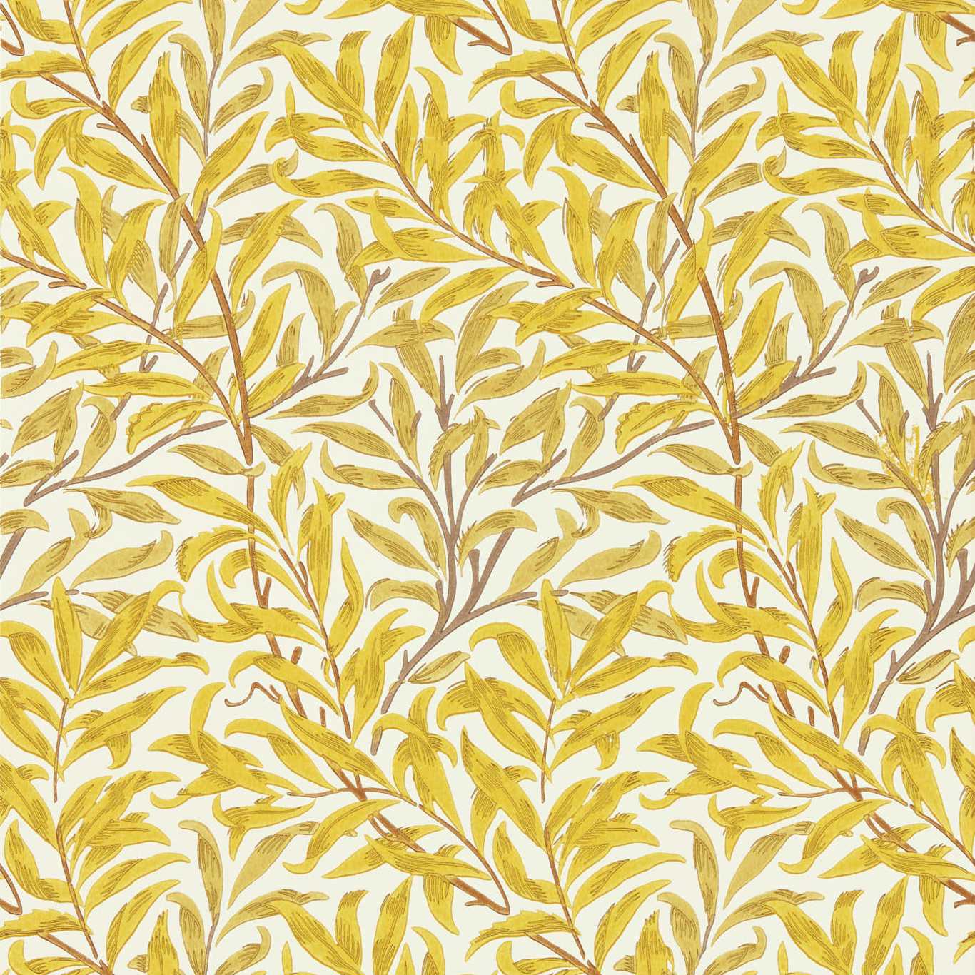 Morris & Co Willow Bough Summer Yellow Botanical Wallcovering