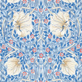 Morris & Co Pimpernel Woad Blue Floral Wallcovering