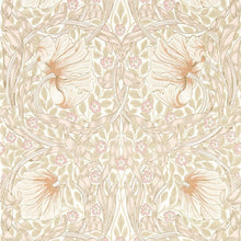 Load image into Gallery viewer, Morris &amp; Co Pimpernel Cochineal Pink Floral Wallcovering
