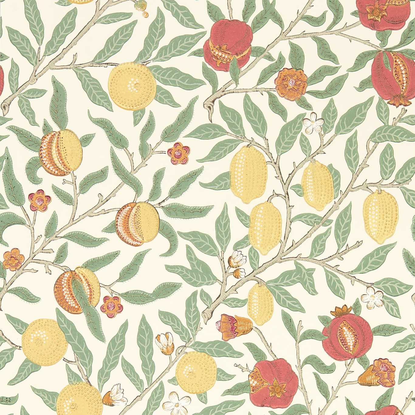 Morris & Co Fruit Bayleaf Russet Floral Wallcovering