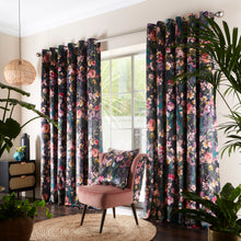Load image into Gallery viewer, Meadow Noir Eyelet Curtains by Studio G
