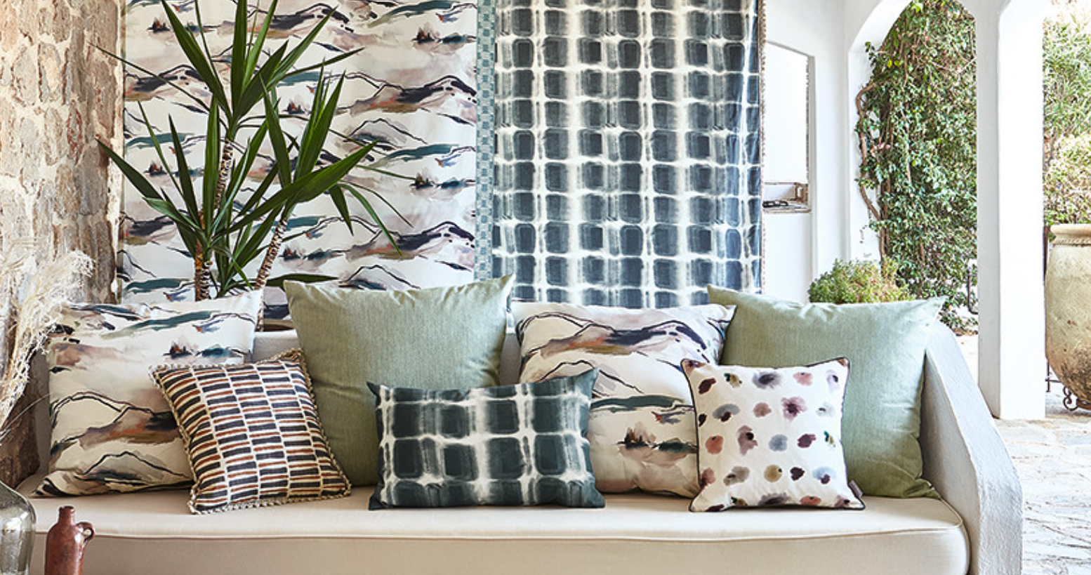 Milos Outdoor Cushion Carbon Villa Nova