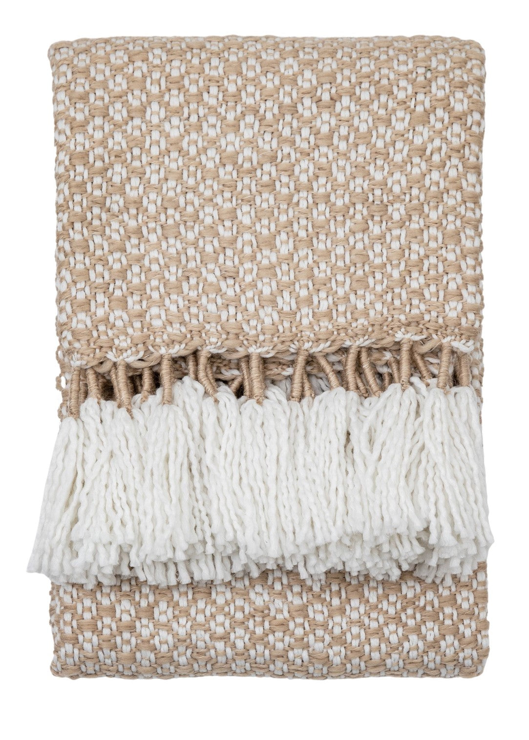 Woven Wrapped Tassel Throw