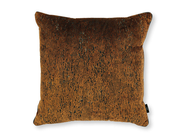 Ashi Cushion Copper Jacquard Velvet Black Edition