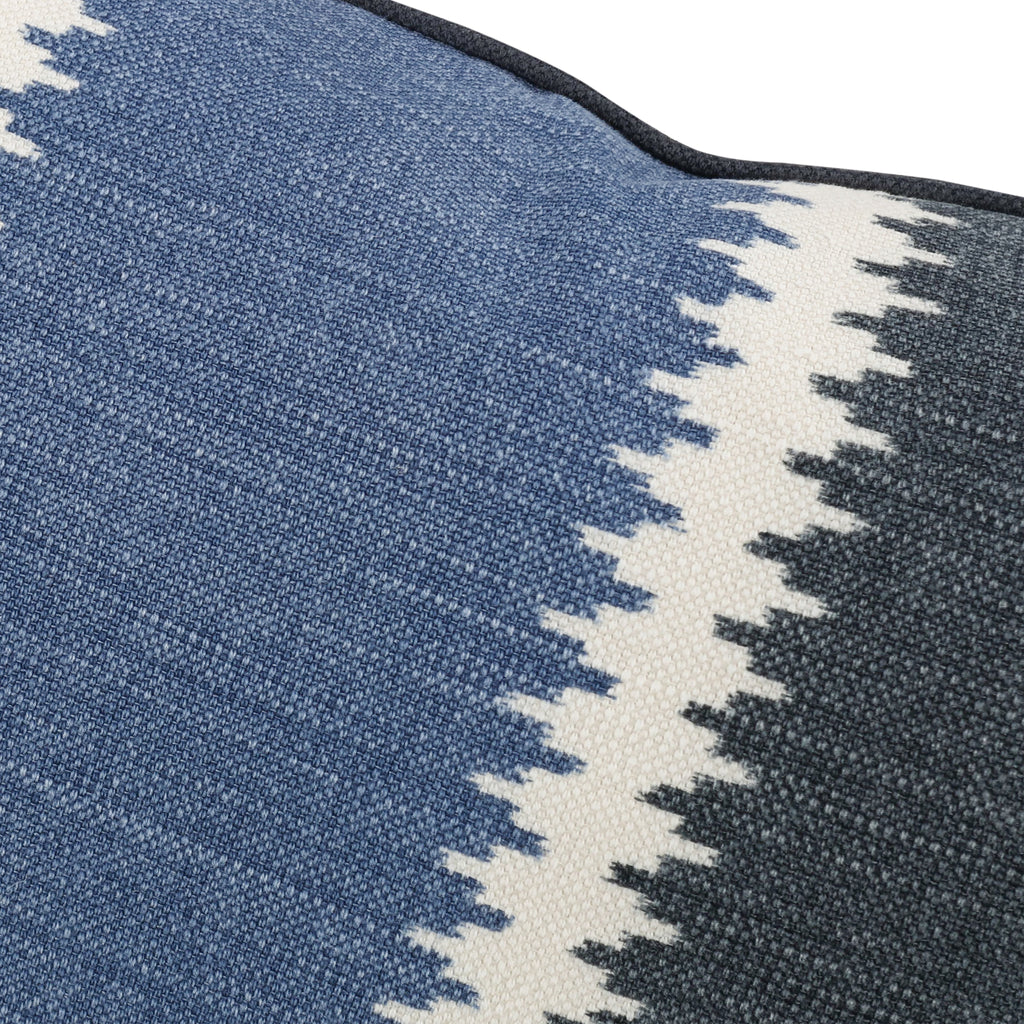 Odina 60cmx40cm Geometric Stripe Cushion Venetian Blue Romo