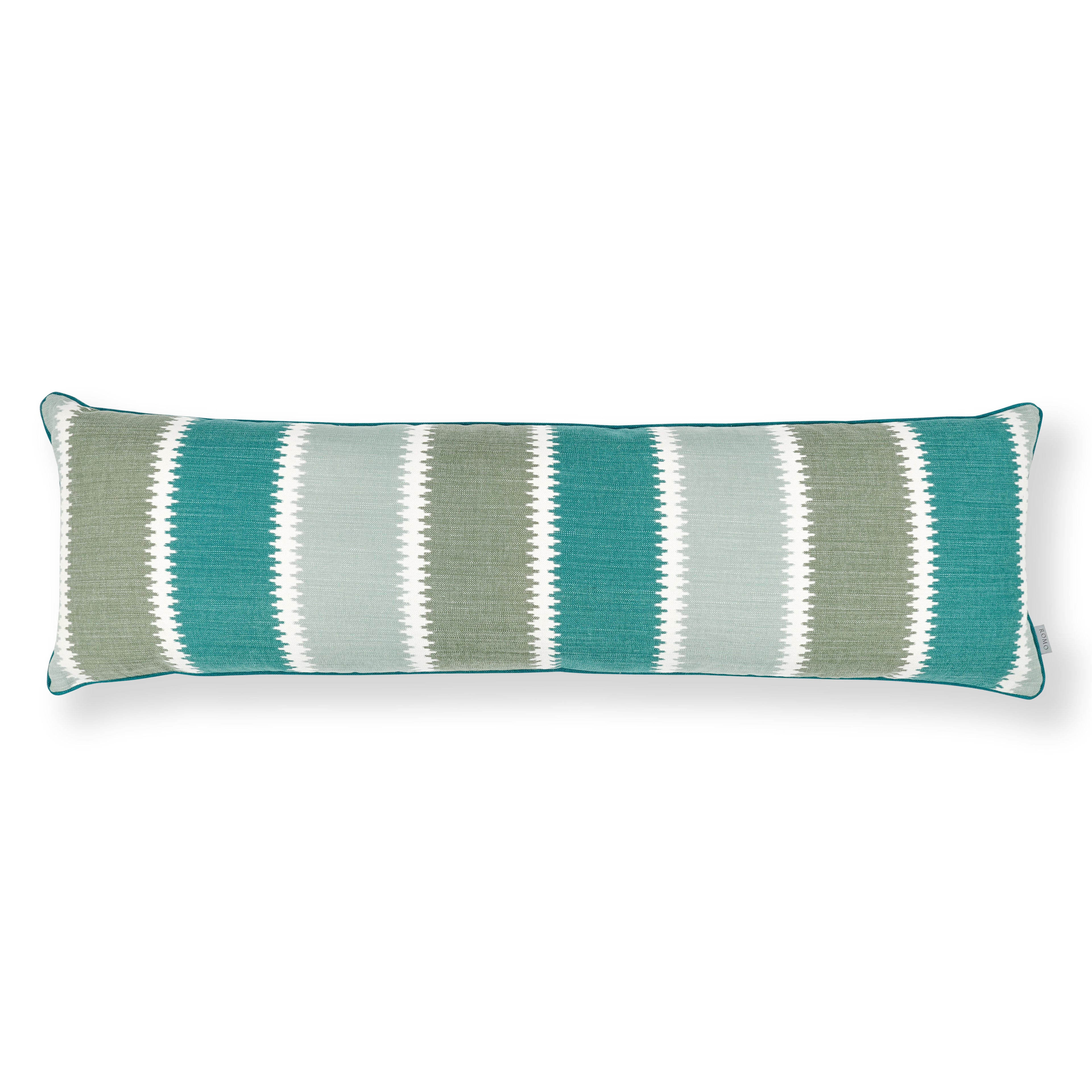 Odina 132cm x 40cm Geometric Stripe Cushion Spinach Romo