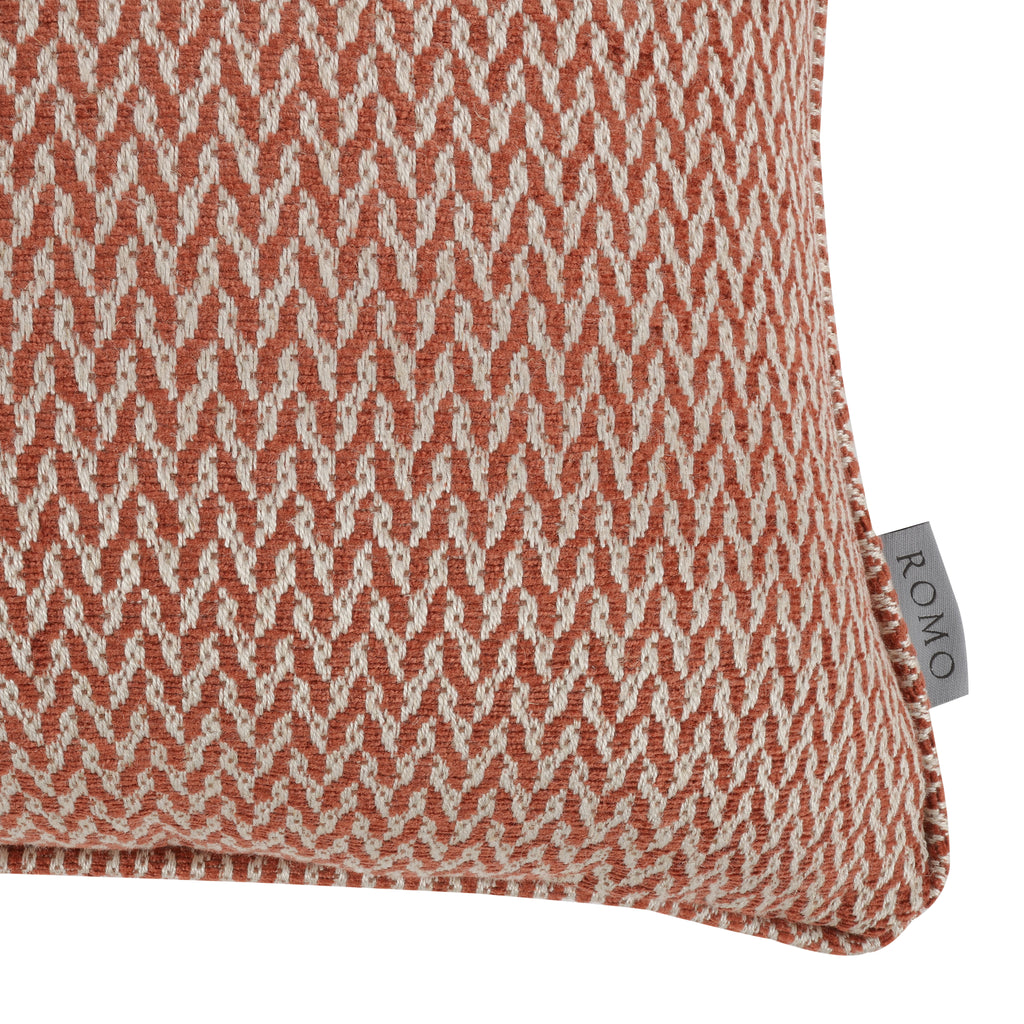 Luiz 50cmx30cm Cotton Weave Cushion Burnt Sienna Romo