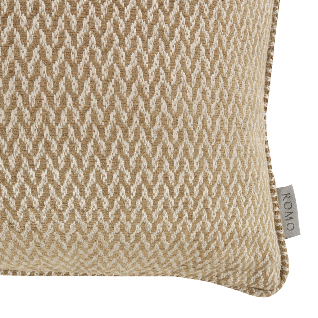 Luiz 50cmx30cm Cotton Weave Cushion Antique Gold Romo