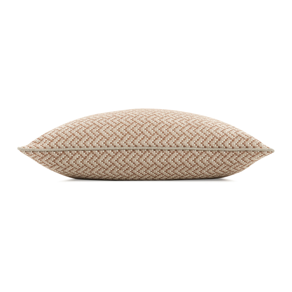 Ortico 55cm Herringbone Cushion Cinnamon Romo