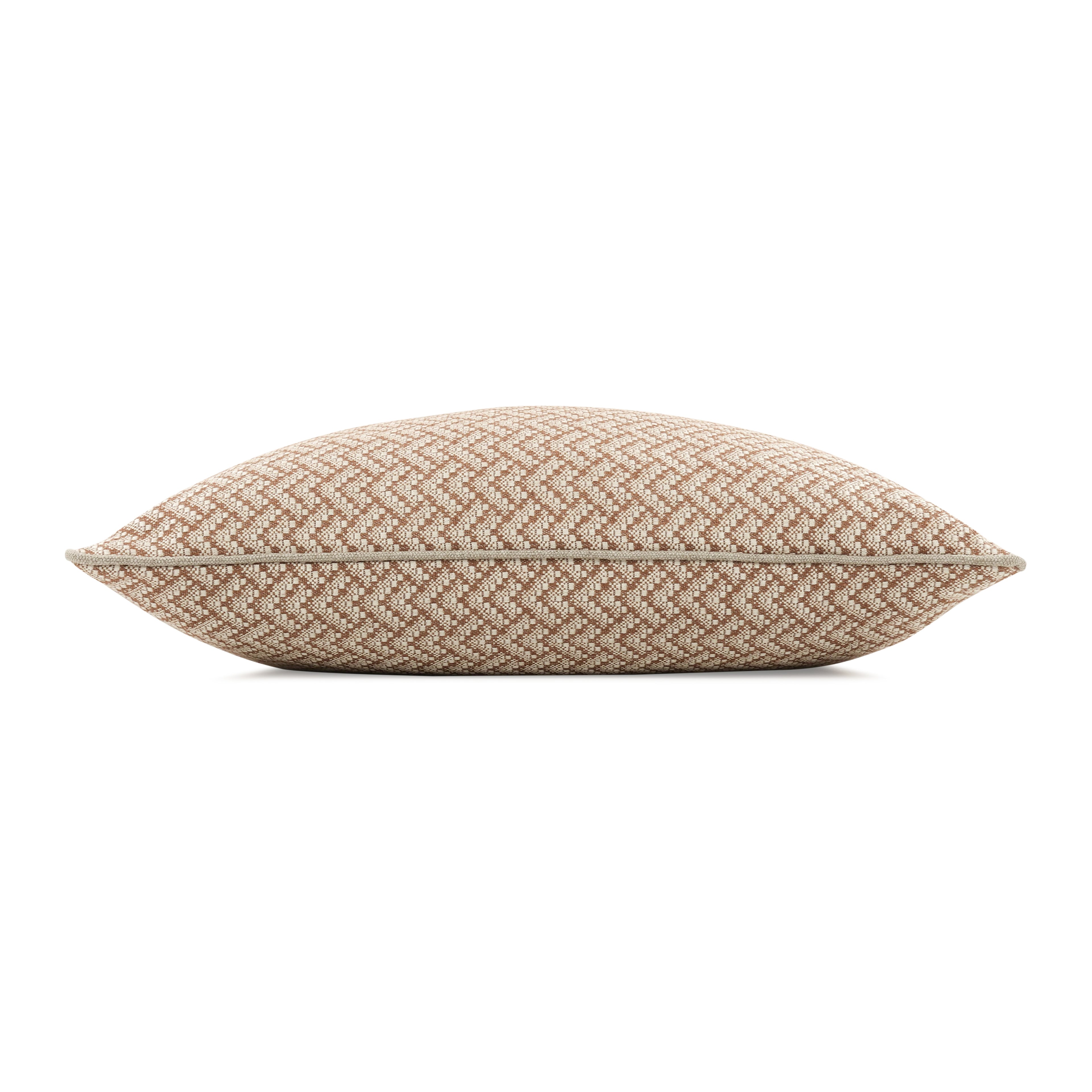 Ortico 55cm Herringbone Cushion Cinnamon Romo