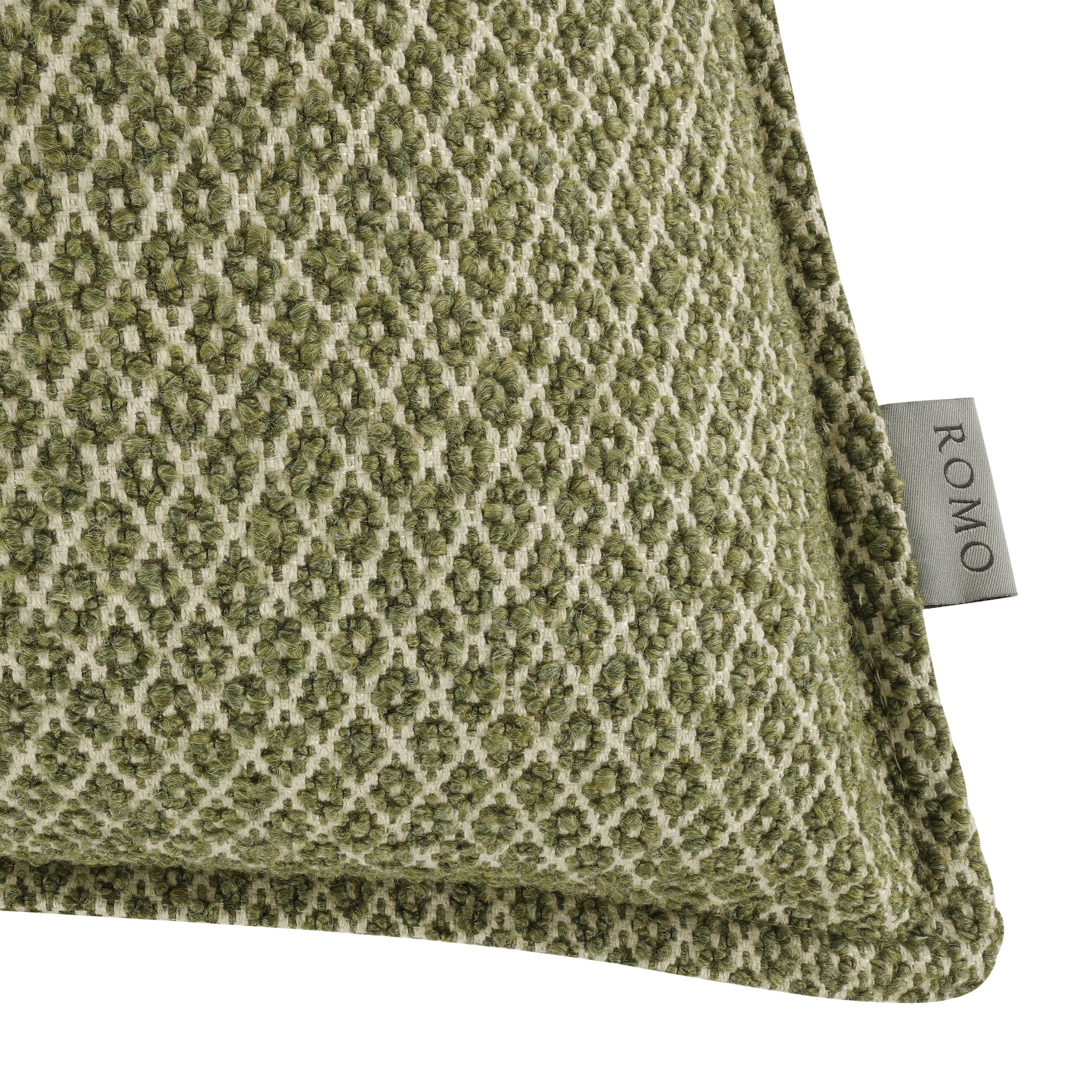 Quito 55cm Decorative Bouclé Weave Cushion Moss Romo
