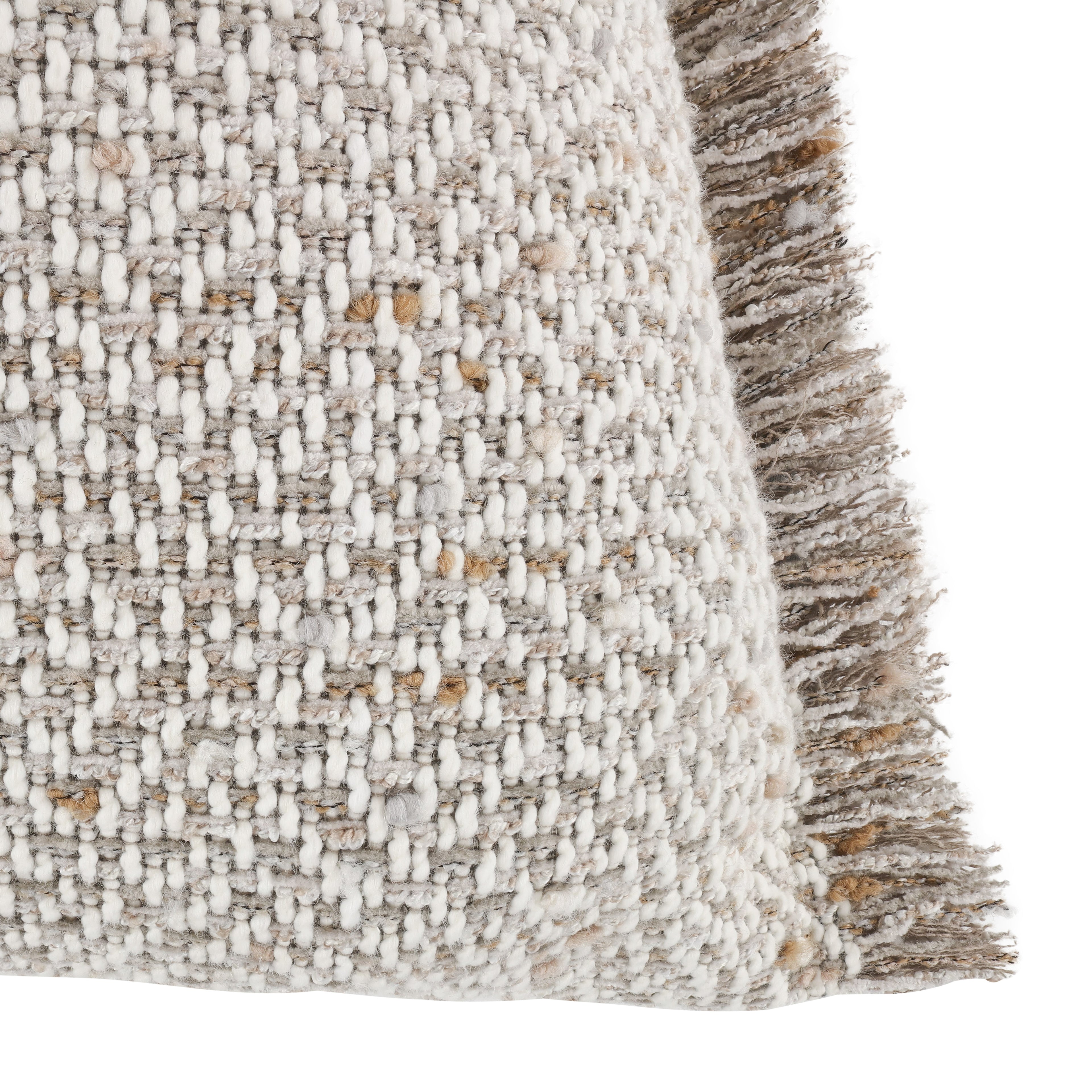 Zolani 55cm Textured Weave Cushion Oat Romo