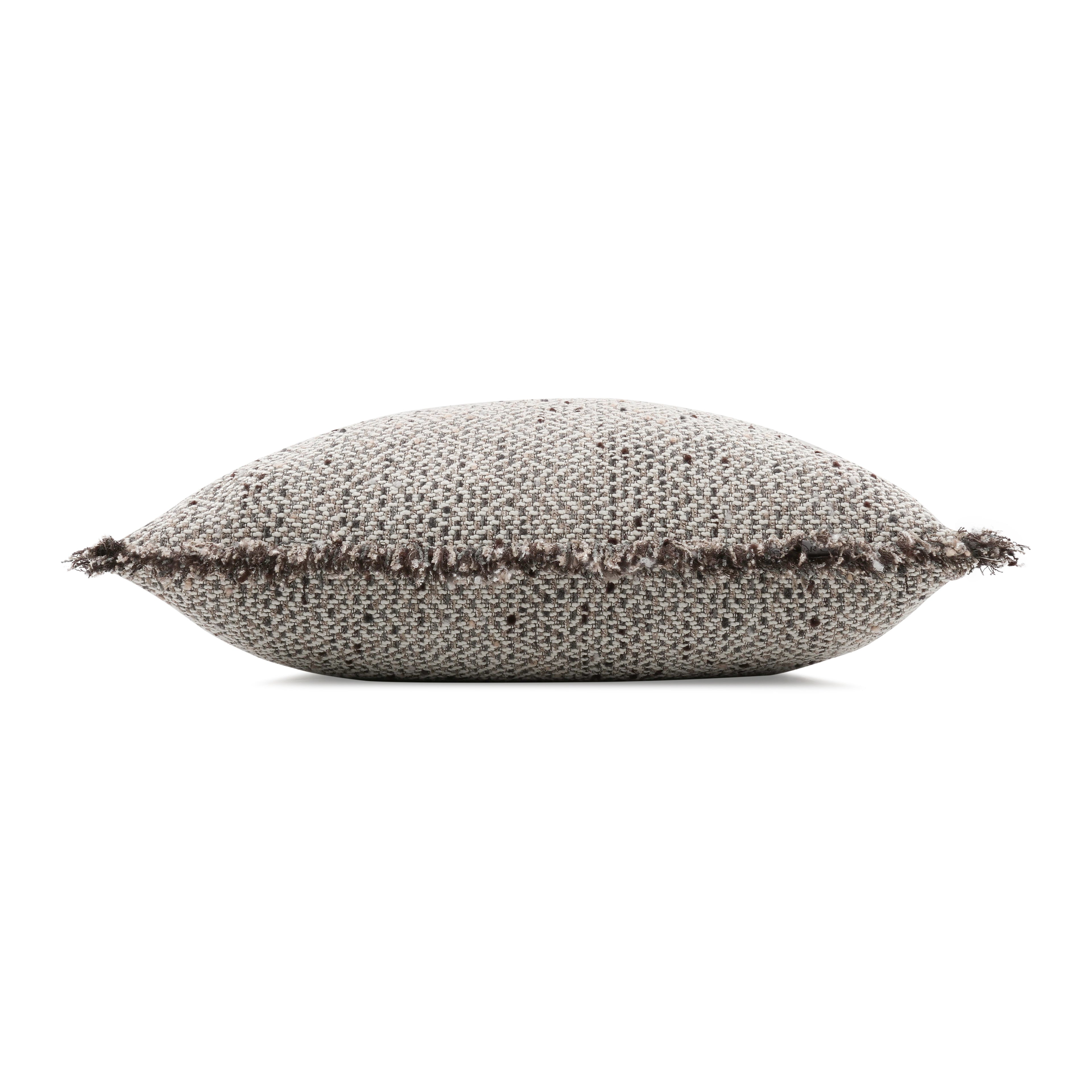 Zolani 55cm Textured Weave Cushion Charcoal Romo