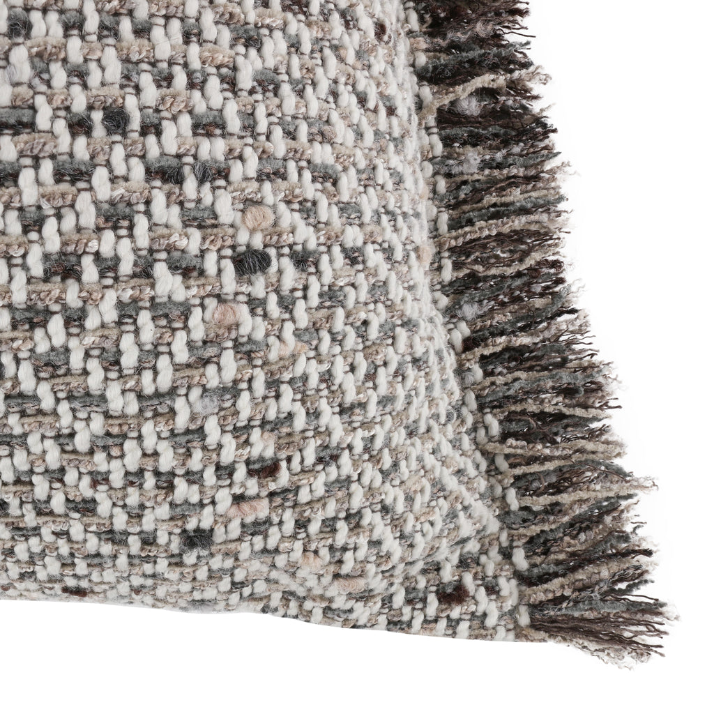 Zolani 55cm Textured Weave Cushion Charcoal Romo