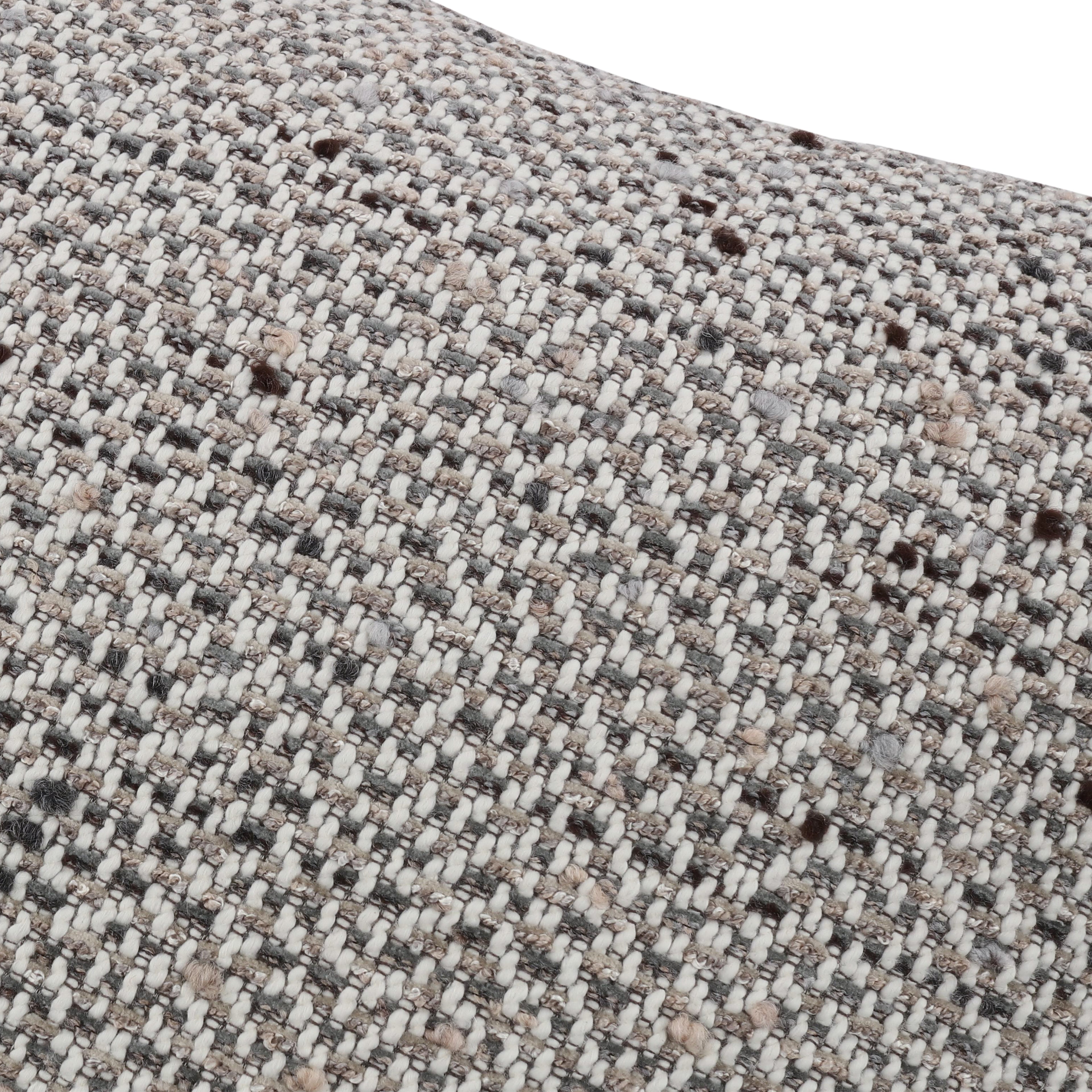 Zolani 55cm Textured Weave Cushion Charcoal Romo