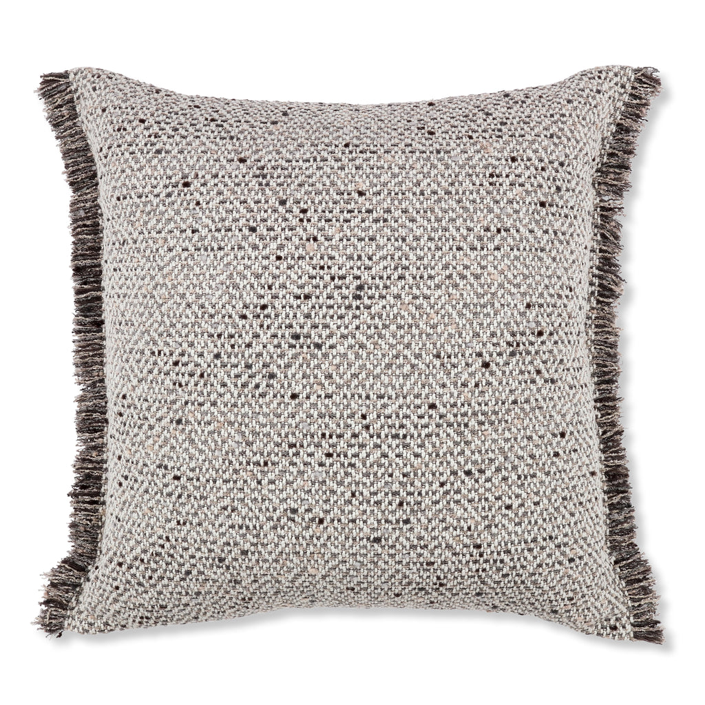 Zolani 55cm Textured Weave Cushion Charcoal Romo