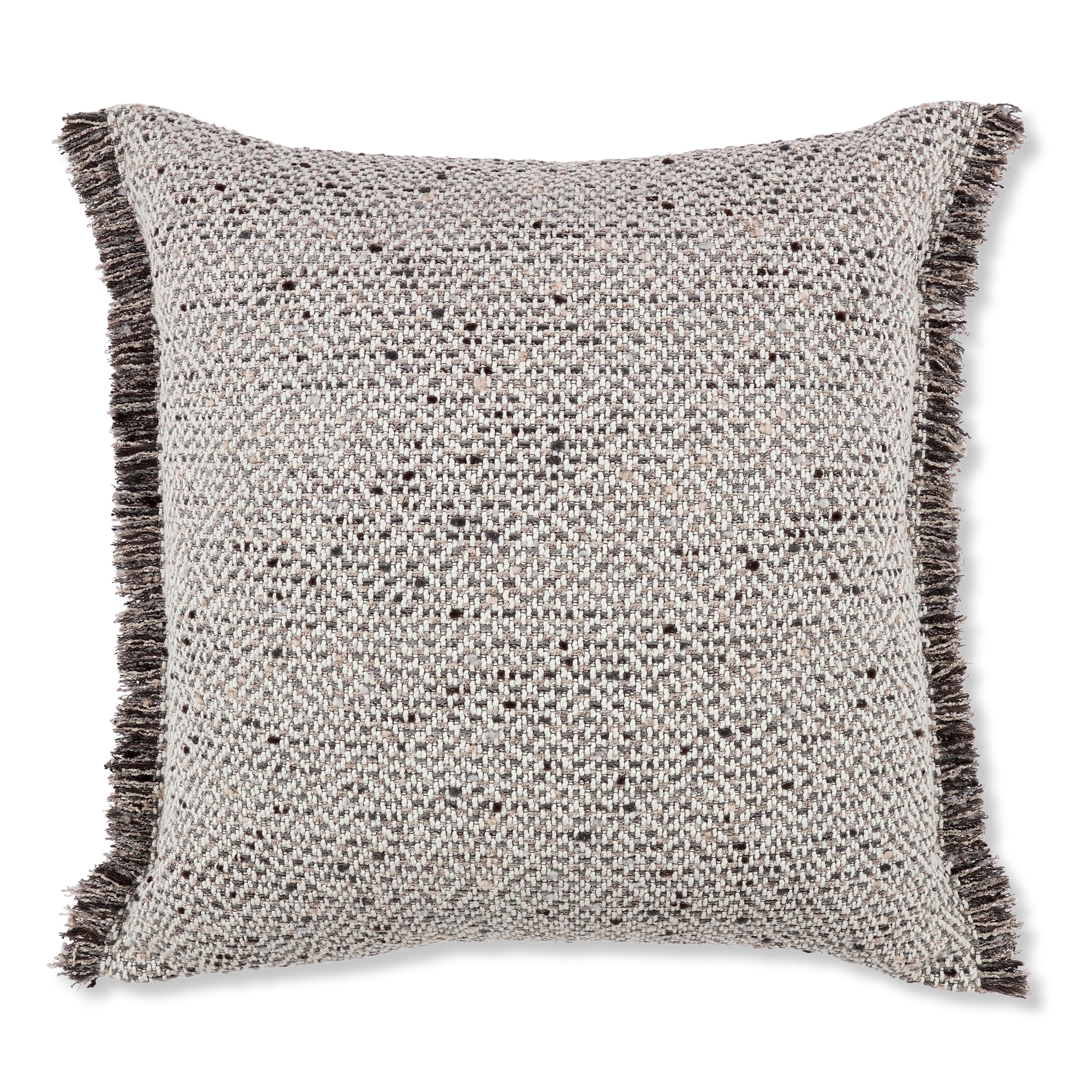 Zolani 55cm Textured Weave Cushion Charcoal Romo