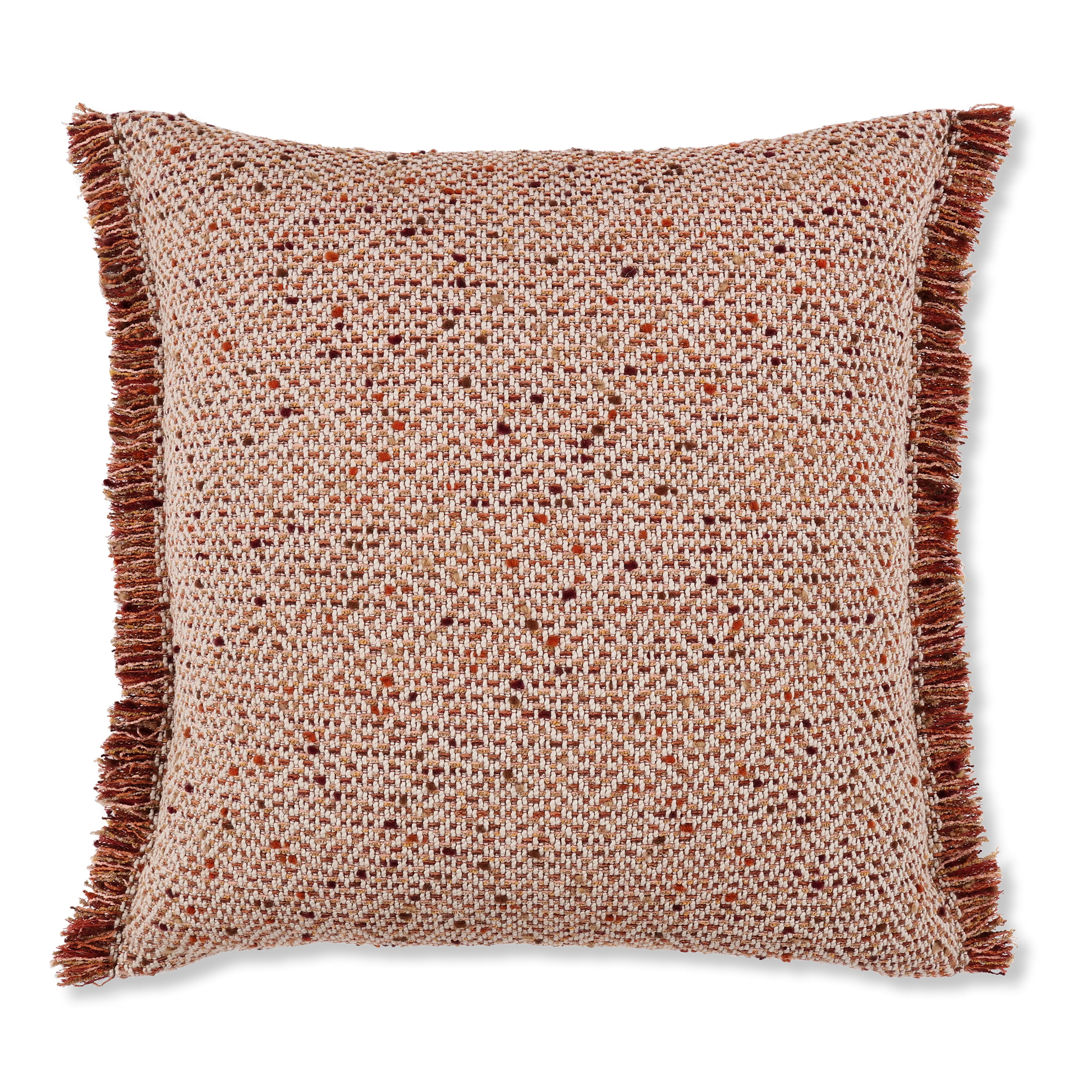 Zolani 55cm Textured Weave Cushion Russet Romo