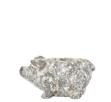 Load image into Gallery viewer, Pig Planter Antique White
