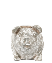 Load image into Gallery viewer, Pig Planter Antique White
