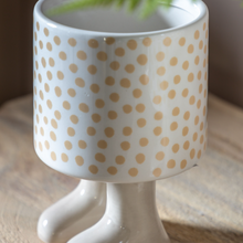 Load image into Gallery viewer, Polka Dot Welly Planter with Feet
