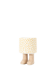 Load image into Gallery viewer, Polka Dot Welly Planter with Feet
