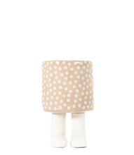 Load image into Gallery viewer, Polka Dot Welly Planter with Feet
