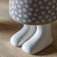 Load image into Gallery viewer, Polka Dot Welly Planter with Feet
