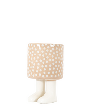 Load image into Gallery viewer, Polka Dot Welly Planter with Feet
