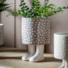 Load image into Gallery viewer, Polka Dot Welly Planter with Feet
