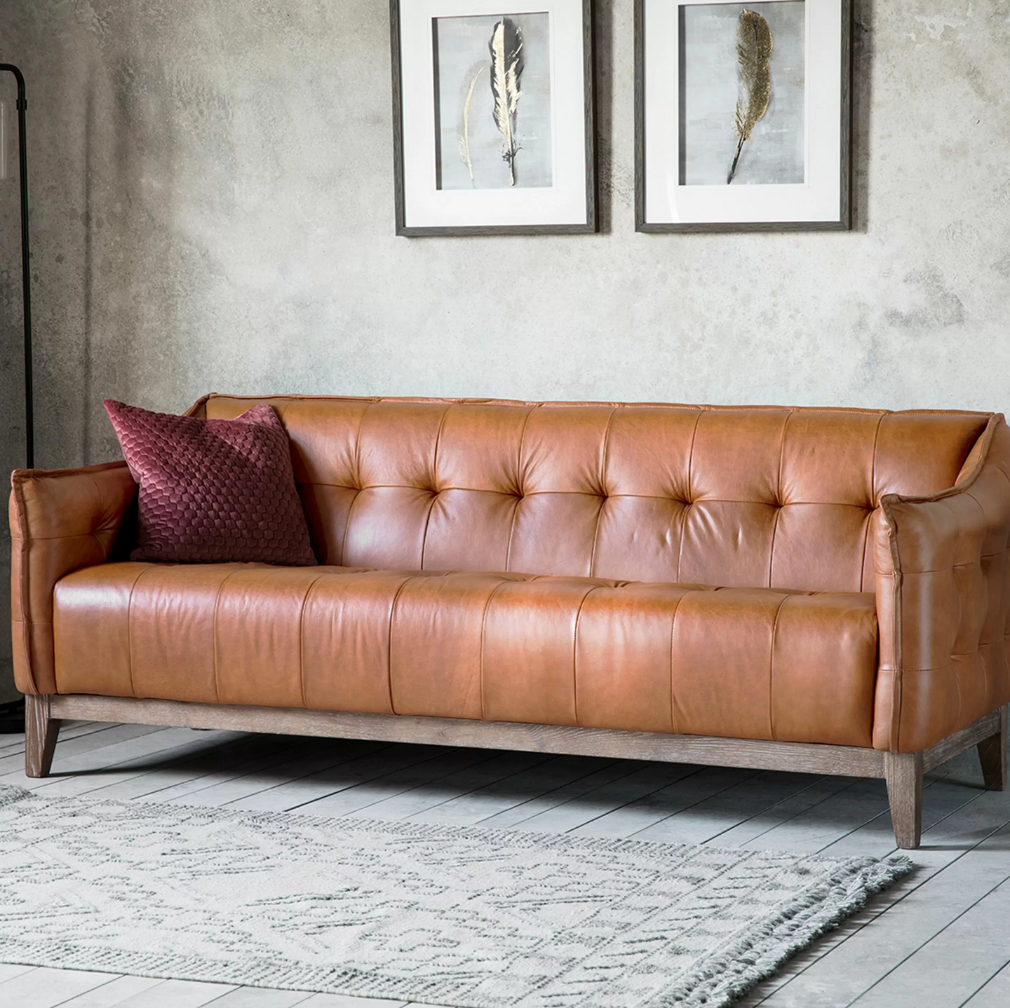 Ecclestone Brown Leather Sofa