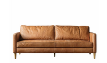 Load image into Gallery viewer, Osborne 3 Seater Sofa Vintage Brown Leather
