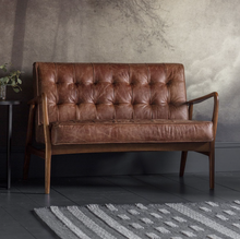 Load image into Gallery viewer, Humber 2 Seater Sofa Vintage Brown Leather
