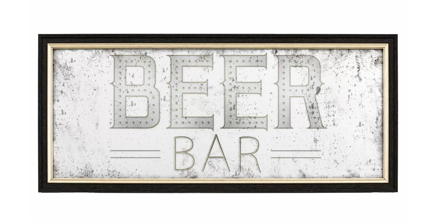 Beer Bar Mirror Vintage Retro Style