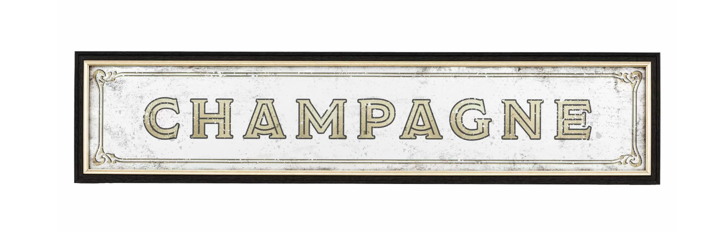 Champagne Mirror Vintage Retro Style