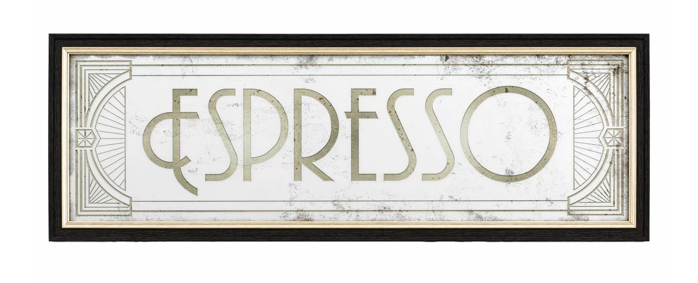 Espresso Mirror Vintage Retro Style