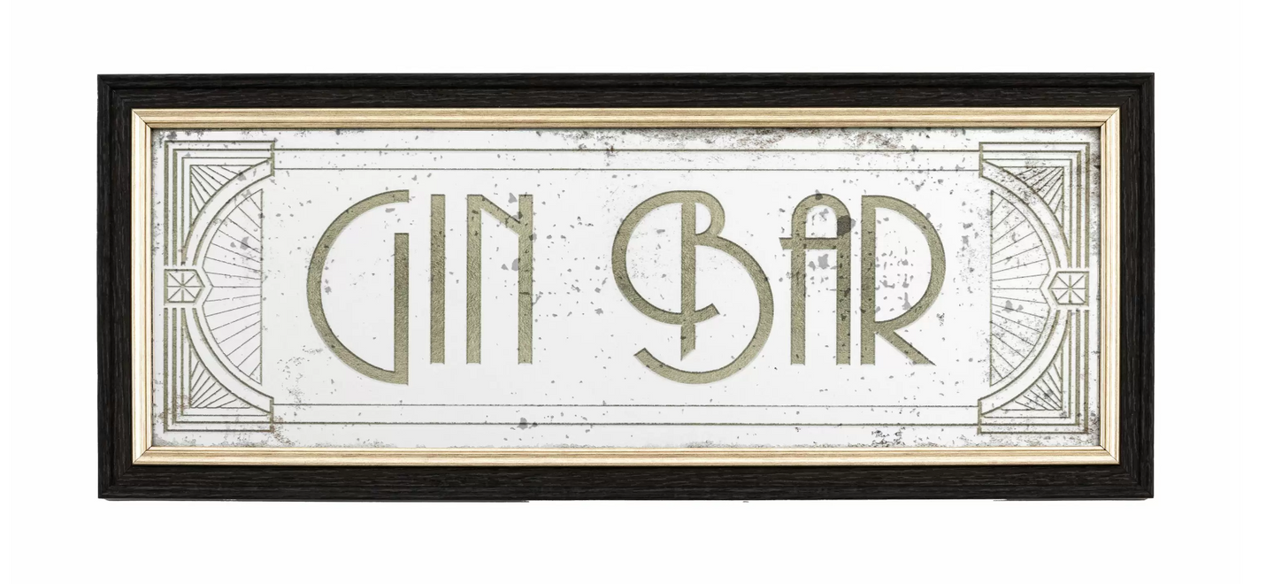 Gin Bar Mirror Vintage Retro Style