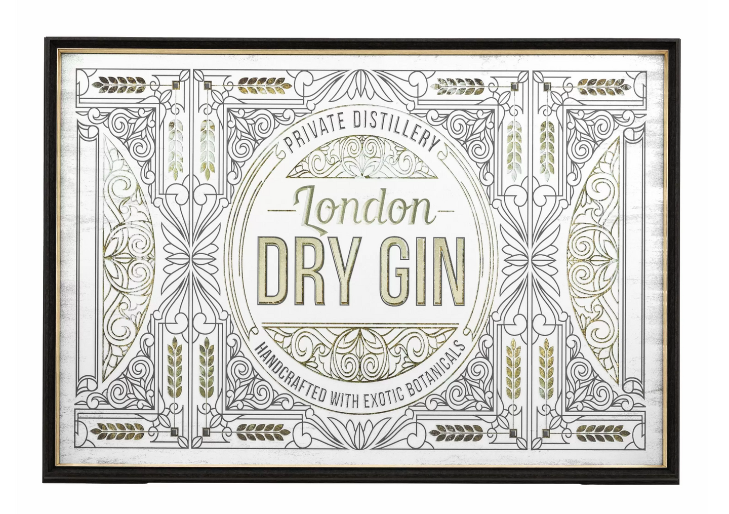 Gin Enthusiast Dry Gin Mirror Vintage Retro Style