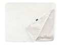 Arctic Fox Faux Fur Throw Zinc