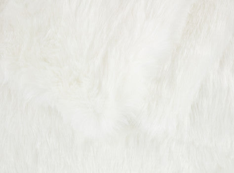 Arctic Fox Faux Fur Throw Zinc