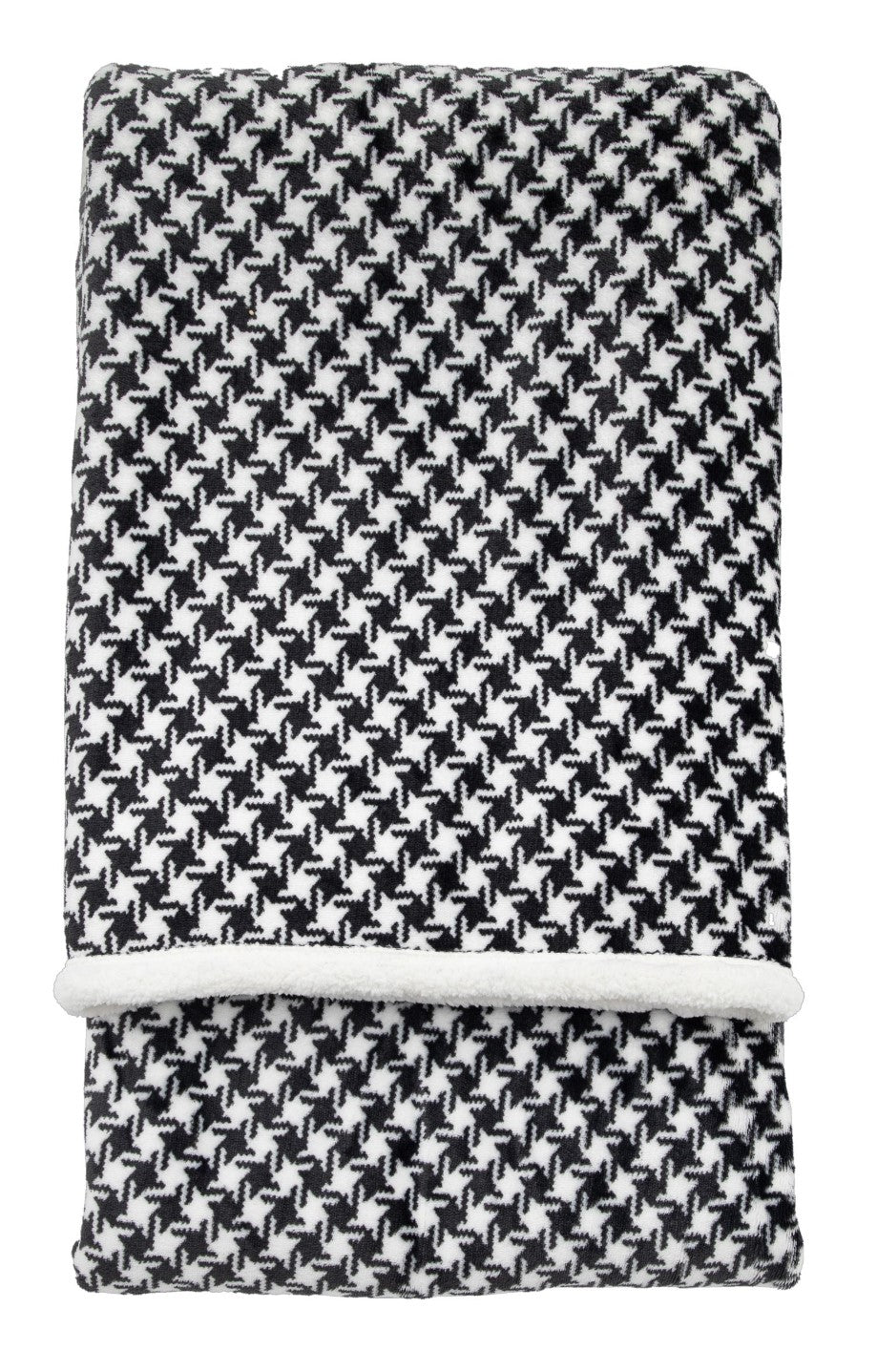 Dogtooth Sherpa Throw Black