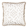 Folly 55cm Geometric Embroidered Cotton Cushion Calico Villa Nova