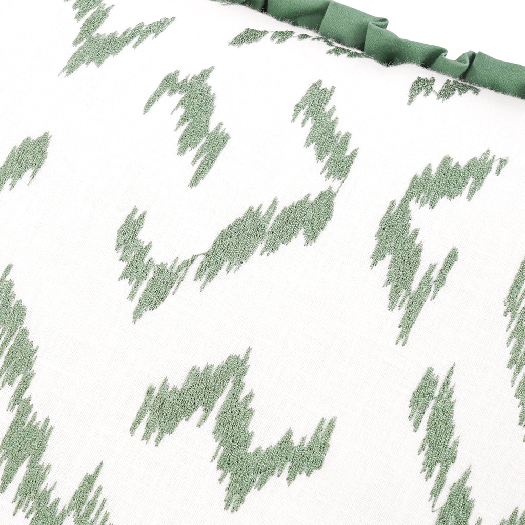 Folly 55cm Geometric Embroidered Cotton Cushion Eden Villa Nova